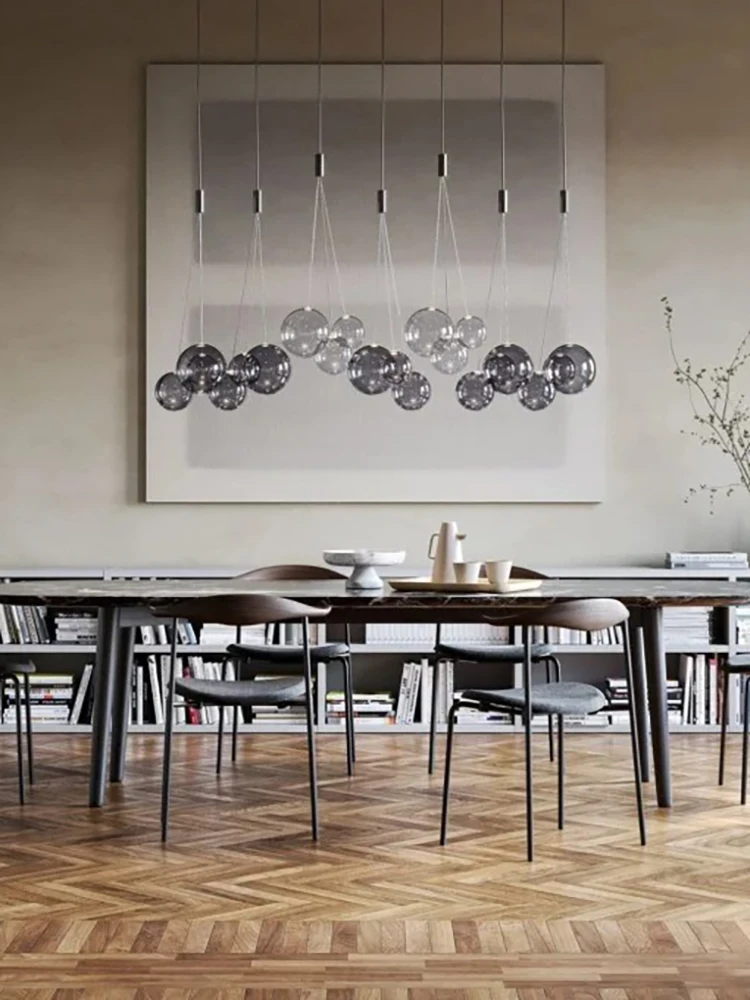 Italy Modern Classical Design Colored Glass Bubbles Chandeliers Elegant Home-applicants LED Dimmable Lightings For Dining Room