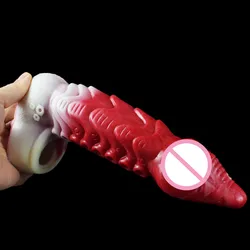 Silicone Large Dildos Penis Sleeve Male Cock Extender&Enlargement Delay Ejaculation Chastity Masturbator Sex Toys For Men Adults