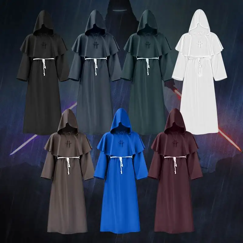 

Костюм на Хэллоуин, халат монаха, волшебник, шило, средневековая монахиня, женская этническая сценическая одежда, лето 2023, моя