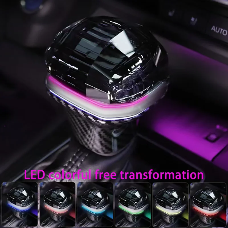 

For Toyota Sienna 2022 year crystal handle gear head upgrade modified crystal luminous gearbox shift knob gear lever gear stick