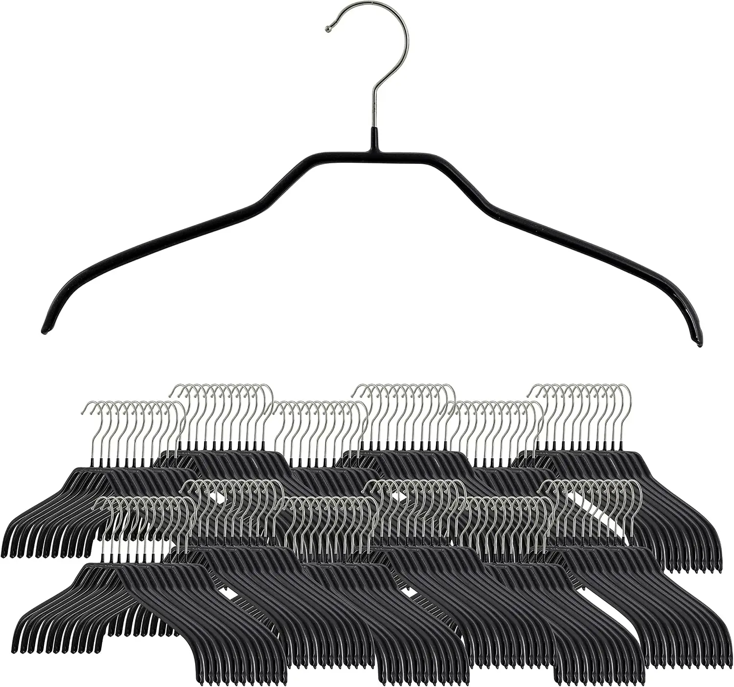 Clothing Hangers, Steel Hanger with Non-Slip Coating, for Shirts, Dresses, Camisoles, T-Shirts, 360-degree Rotatable Hook