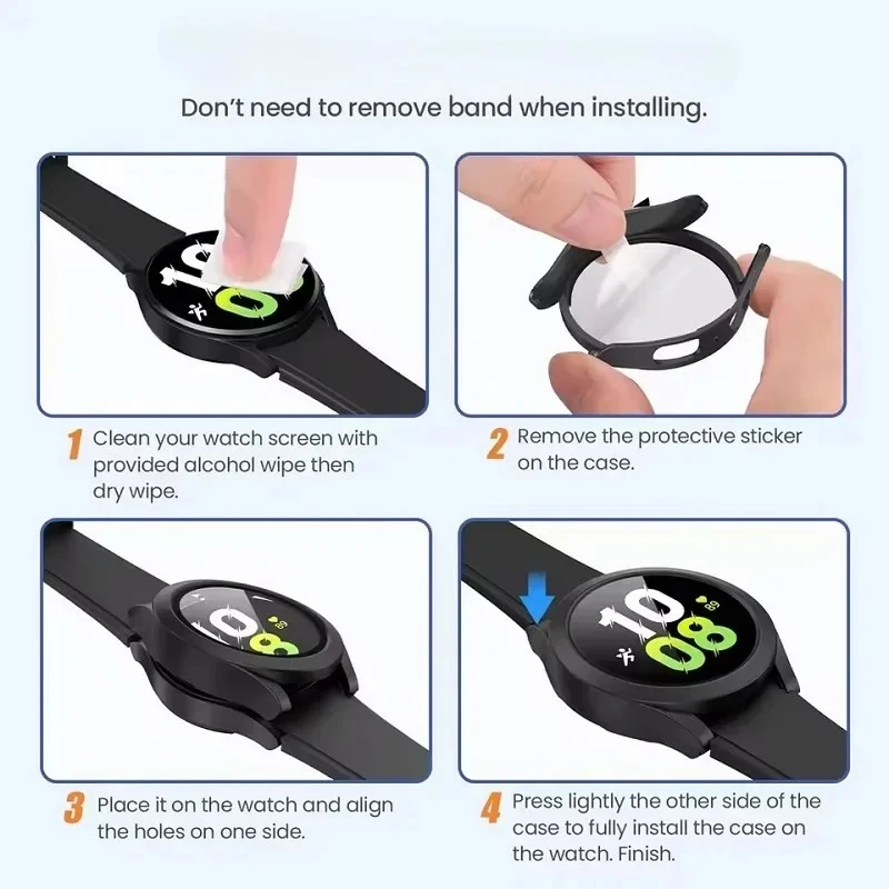 حافظة من الزجاج المقسى عالي الدقة + PC لهاتف Garmin Forerunner 165 265 965 غطاء حماية شامل للشاشة Garmin Venu 3/Vivoactive 5 #4