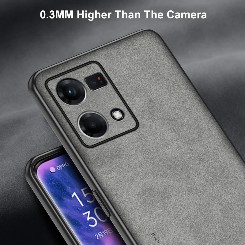 Luxury PU Leather Case For OPPO Reno 8 Pro Plus 7 4G 7 Lite 7Z 8Z 5G Cover Matte Silicone Protection Phone Case For OPPO F21 Pro