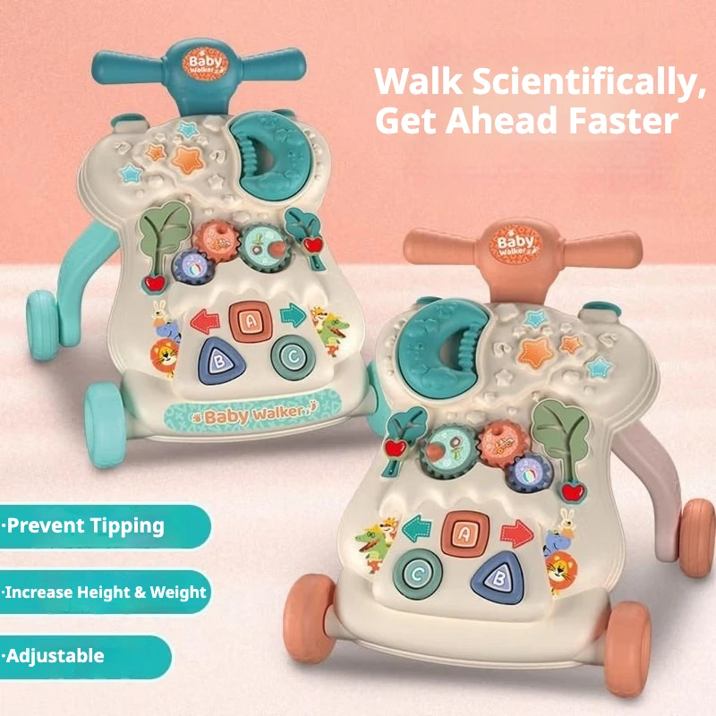

Anti O-Leg Learning Walker - Multifunctional Baby Scooter with Variable Speed Wheels, Adjustable Handle & Dual Weights, Foldable