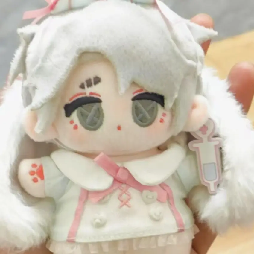 12cm 아이덴티티 V 게임 죽음의 사제 에소프 칼 봉제 인형 미니 드레스업 면 인형 만화 불가사리 프린트 친구 선물