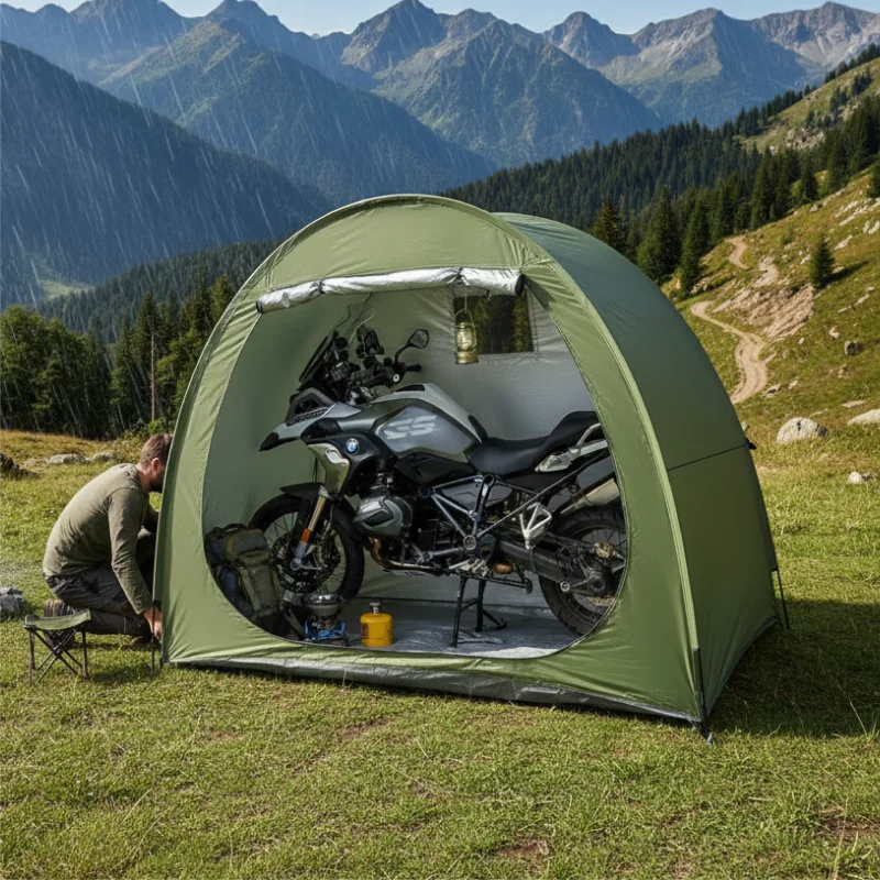 portable-outdoor-bike-shelter-storage-tent-aluminum-alloy-frame-oxford-fabric-carry-bag-included-easy-bike-protection