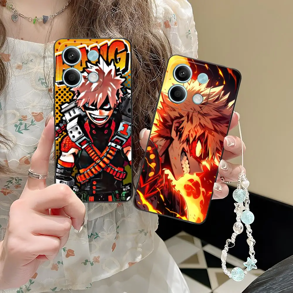 

Чехол для телефона My Hero Academia Bakugo для POCO M6 M5 M4 M3 X7 X6 X5 X4 X3 F6 F5 F4 Pro GT 5G с цветной печатью, защитные мобильные телефоны