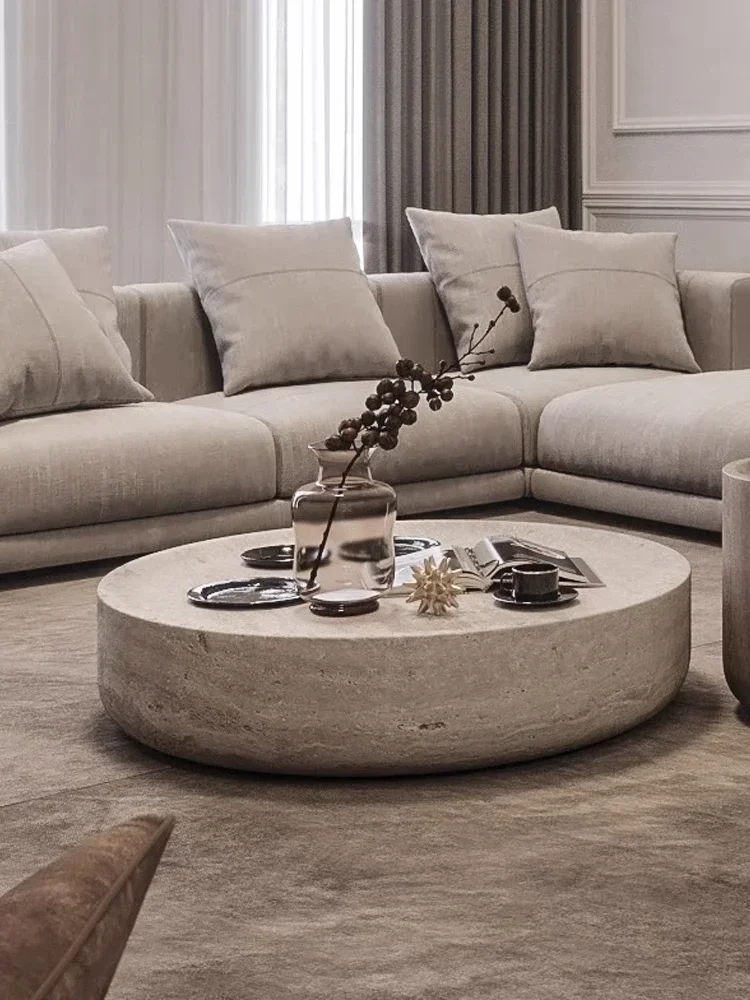 

Sili Style Living Room Home Advanced Artistic Designer round Marble Combination