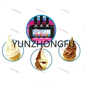 Weiche Eiscreme -Elektromaschine mit 3 verschiedenen Geschmacksrichtungen, Fruchtsufer, hartes Mischen, Eismaschine, Accessoires 8 Hauptverkäufe Gefrierschrank für Eiscreme - №6