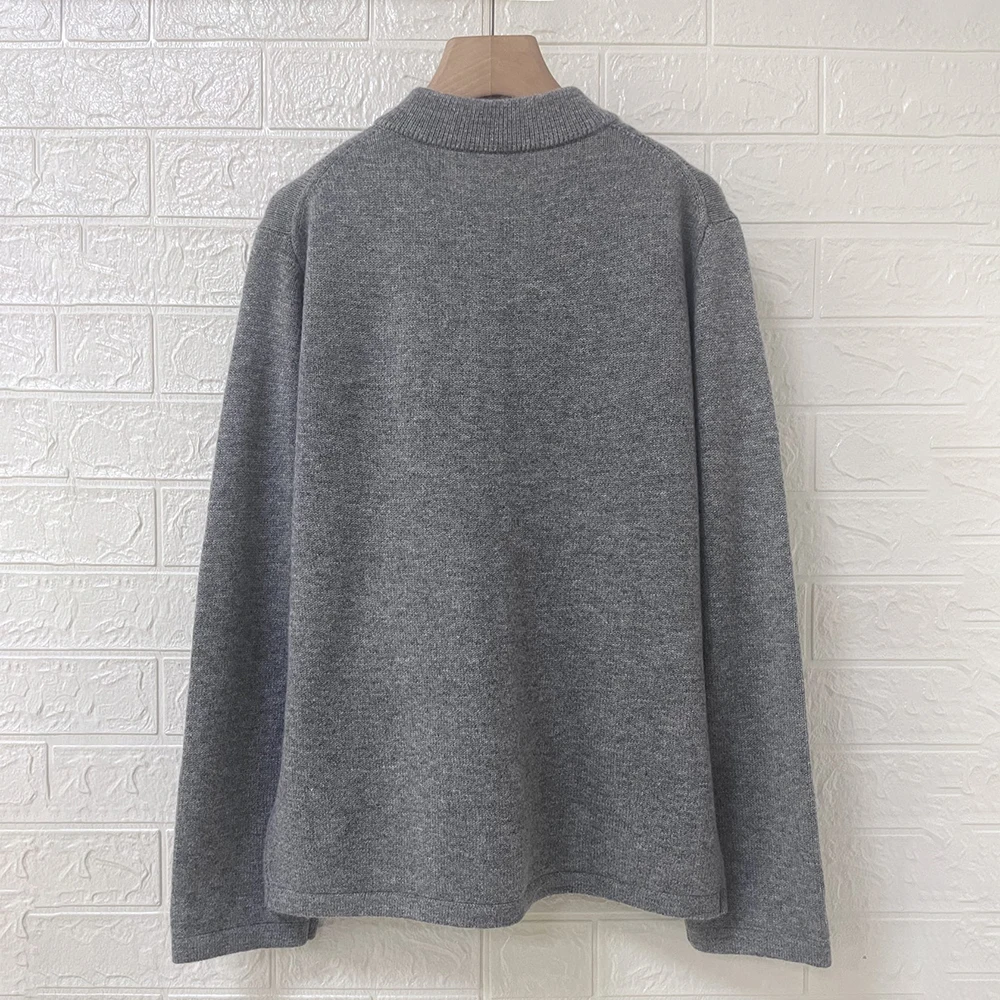 【Gift Free】2026 Women Jacquard Knit Cardigan V-Neck Long Sleeve Button Pocket Cozy Casual Lady Sweater Top