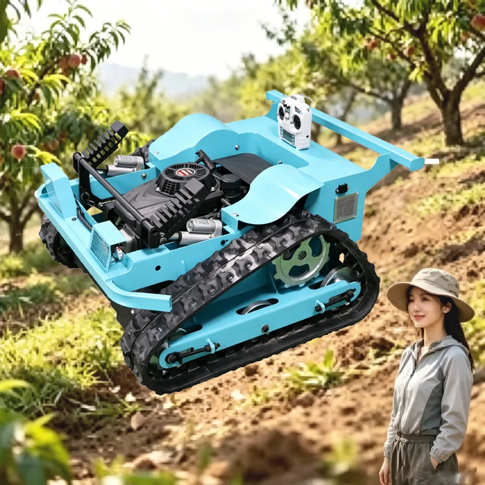 Customized Remote Control Lawn Mower with Multifunctional Track Type Intelligent Rapid Cutting Lawn Mower, Wireless Lawn Mower