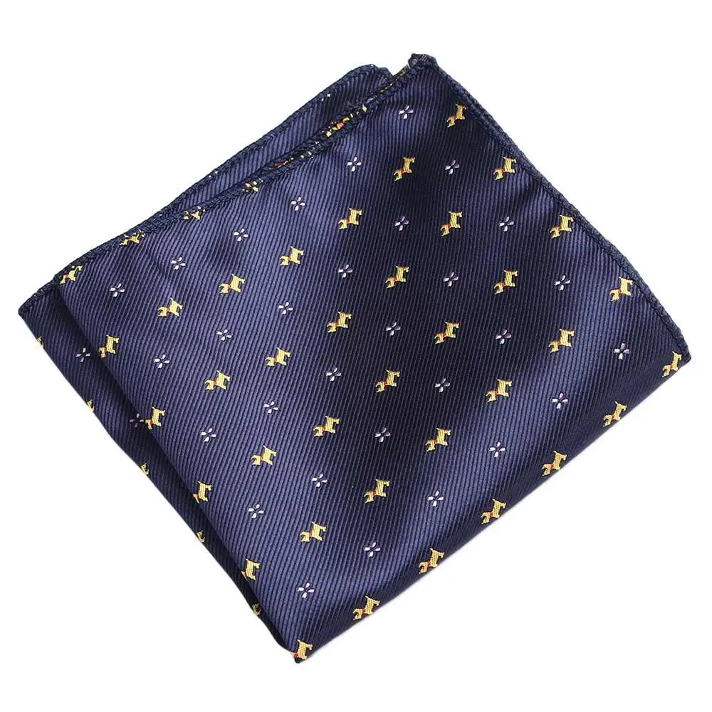 Floral Western Style Gentlemen Cotton Suit Accessories Handmade for Wedding Dress Party Handkerchief Pocket Square Hanky