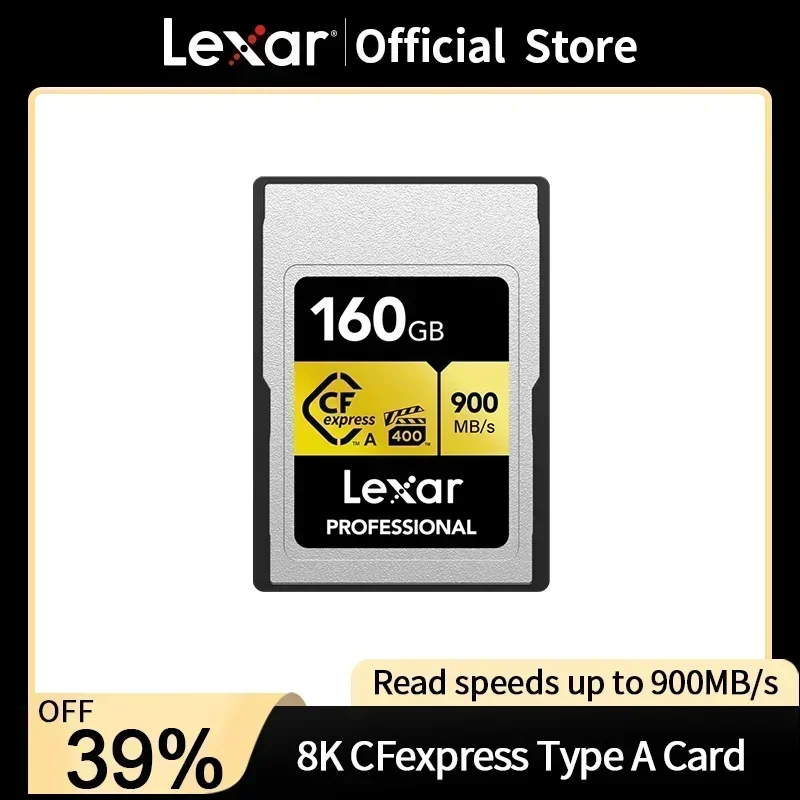 Lexar Professional CFexpress Type A Card GOLD Series 160GB 320GB Memory Card Up to 900MB/s VPG400 8K Video CF Express for Camera