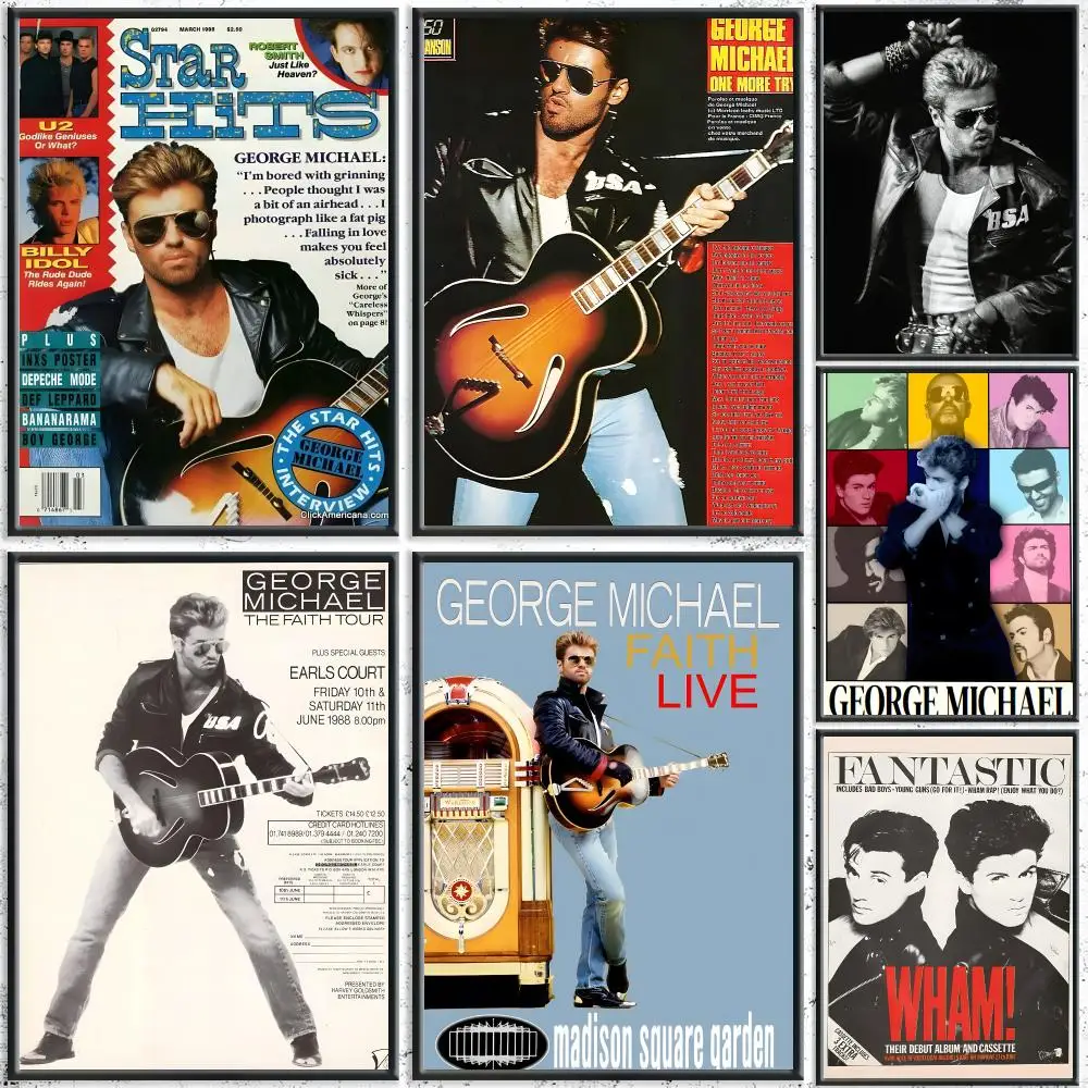 Iconic Singer G-George MichaelS Poster HD Self-Adhesive No Residue After Removal Ideal for All Kinds of Wall Decor