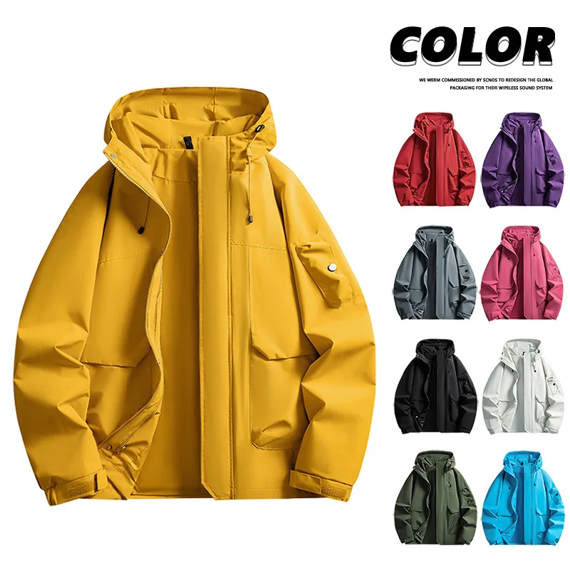 Chaquetas de senderismo para hombre, cortavientos impermeable, Gore Tex, transpirable, con capucha, ligera, para montañismo, primavera 2026