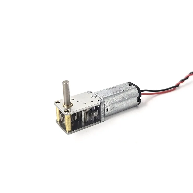DC 3V 5V 6V 12RPM Mini N30 Gear Motor Single Long Shaft Slow Speed High Torque Worm All Metal gearbox Motor Right Angle Robot