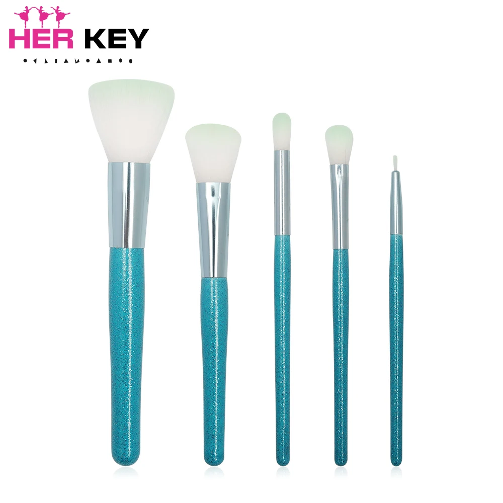 

5Pcs Makeup Brushes Set Eye Shadow Eyebrow Eyeliner Blush Loose Foundation Powder Professional Lip Women Cosmetic Tools