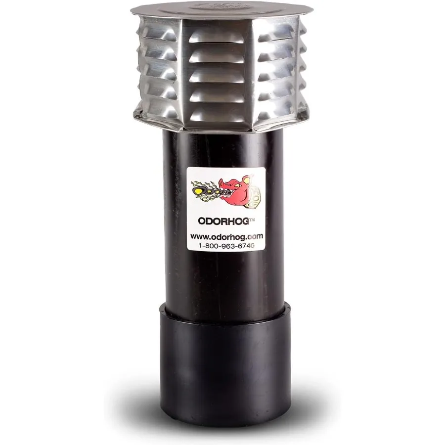 

Металлический колпачок OdorHog, надеваемый вентиляционный стек, фильтр для труб, 4, черный АБС-пластик, удаляет проблемы с запахом на открытом воздухе и канализации, 4,0 дюйма