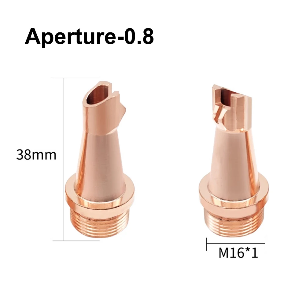 1pcs For M16 Handheld Copper Nozzle 0.8 Mm 1.0 Mm 1.2 Mm 1.6 Mm 2.0 Mm Fiber Optic Nozzle Wire Feeding Nozzle Welding Nozzles