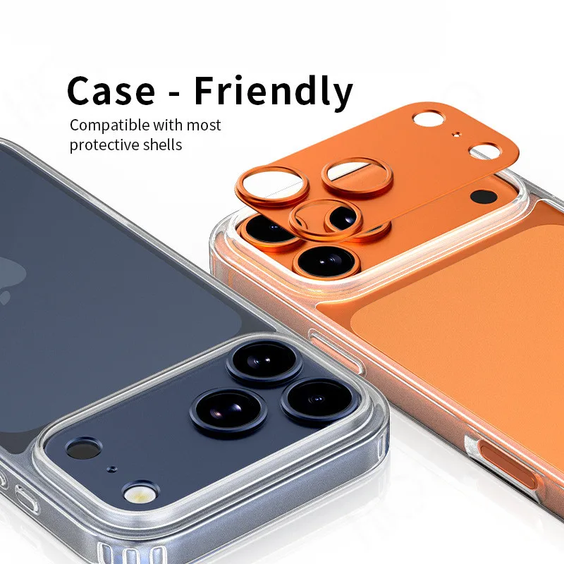 아이폰 17 프로 맥스 에어 17프로용 오리지널 컬러 메탈 카메라 베젤 프로텍터 합금 3D 돌출 렌즈 홀로우 커버 링 필름