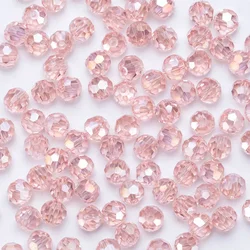 3 4 6 8mm Round Crystal Beads Faceted Colorful Glass Beads Loose Spacer Bead for Jewerly Making Needlework Bracelet Necklace DIY