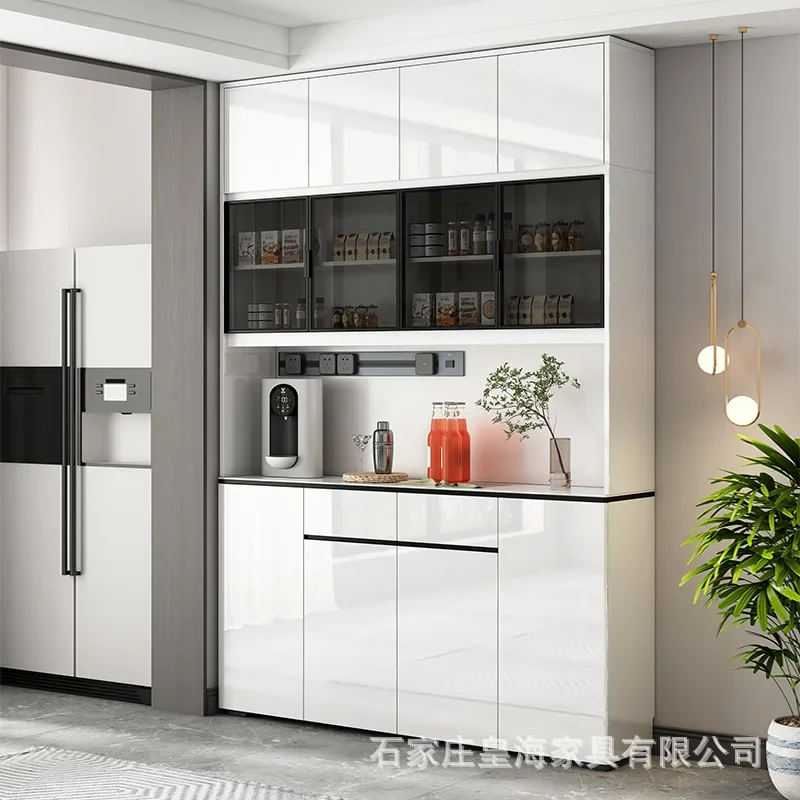 Modern dining side high cabinet integrated against the wall living room to the top locker simple home