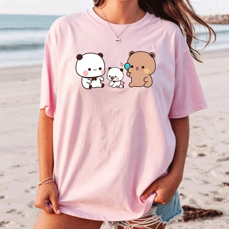 Bubu Dudu T Shirt Women Comic Designer Anime Top Girl Graphic Funny Clothes Fashion Harajuku Kawaii T-shirt Women's Y2K Clothing