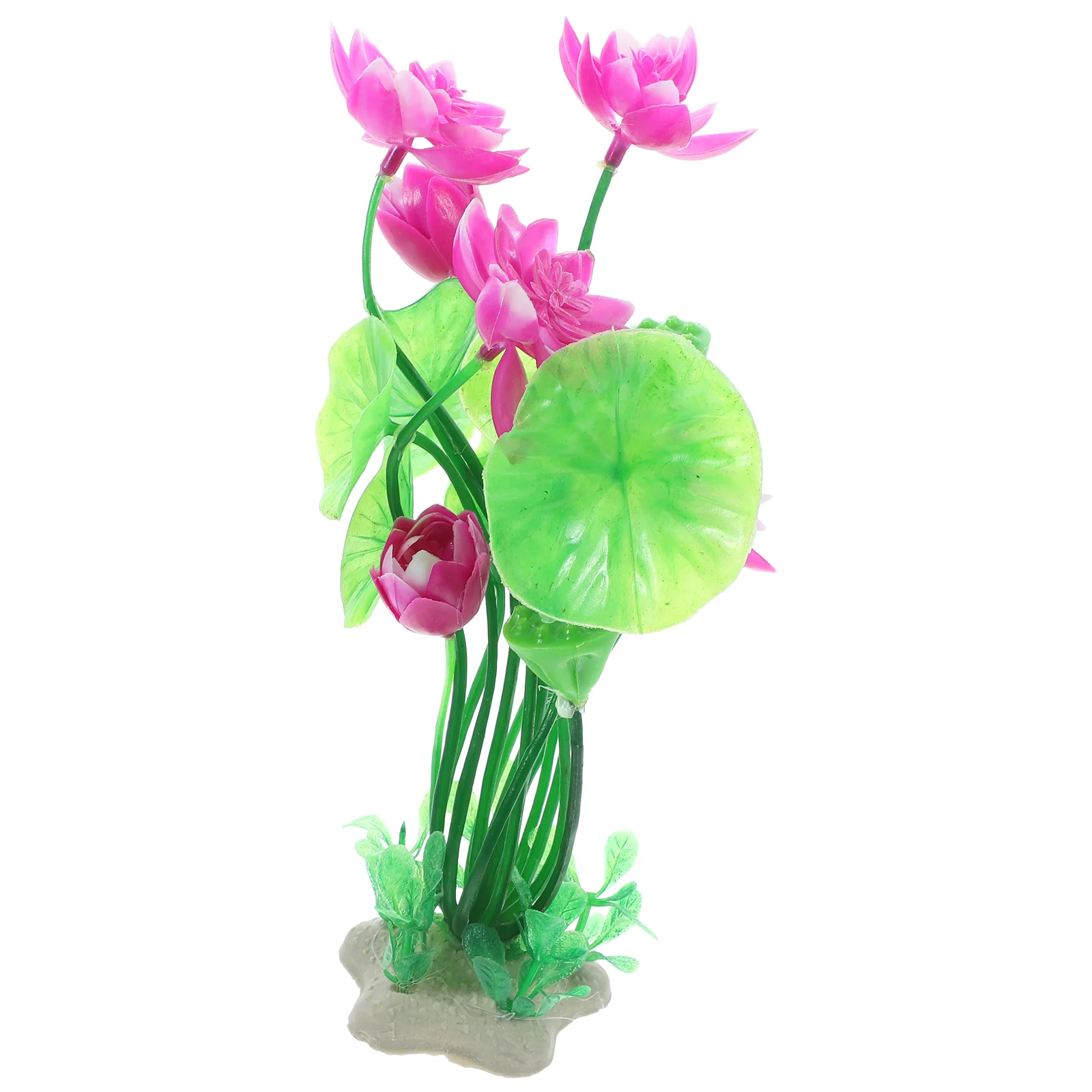 

Artificial Water Plants Fish Tank Grass Fake Floating Betta Hideout Aquarium Lotus Decorative Decoration