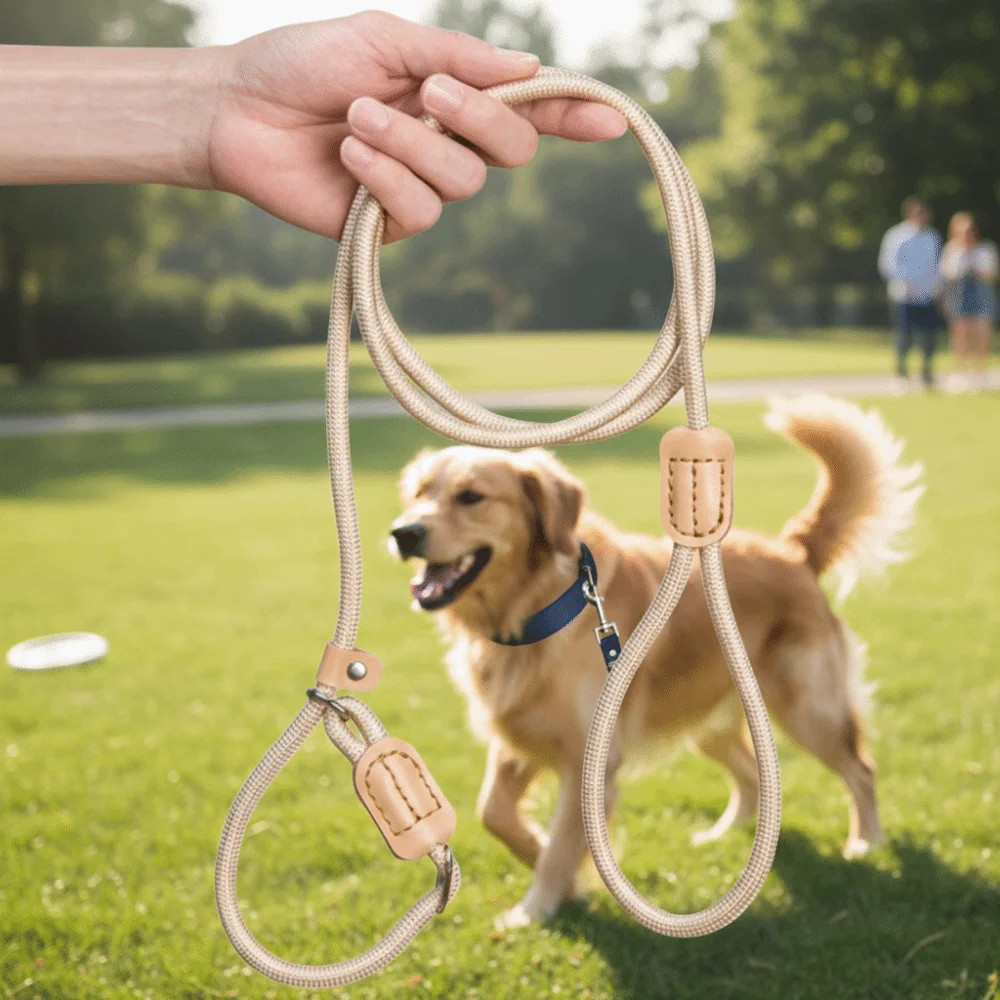

Dogs Chain Adjustable Dog Leash Wear-resistant Nylon Dog Walking Rope Explosion-proof Heavy Duty Puppy Training Rope Garden