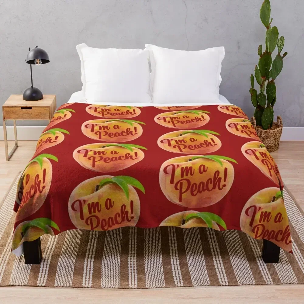 

I'm a Peach Throw Blanket Thin Soft Blanket for Summer Night Sleeping