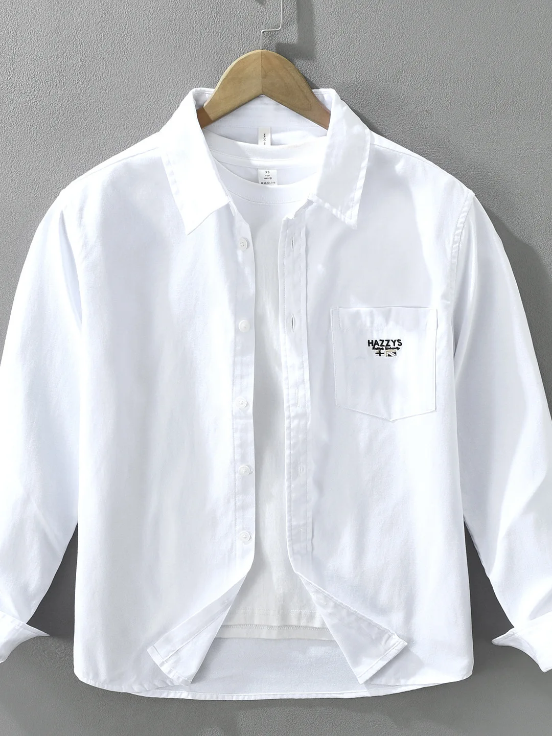 Casual Long Sleeve Embroidered Cotton Blend Men's Shirt Autumn New Style Comfortable Loose Fit Fashionable Collar Open Cardigan