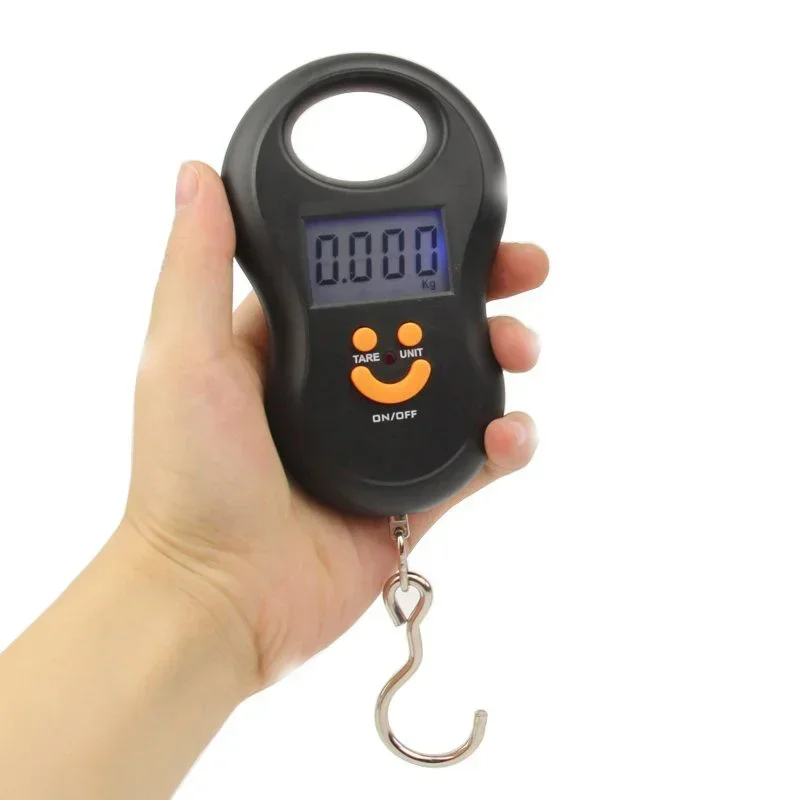 50kg x 10g Fishing Luggage Travel Weighting Steelyard Hanging Electronic Hook Scale Kitchen Weight Tool  Mini Digital Scale