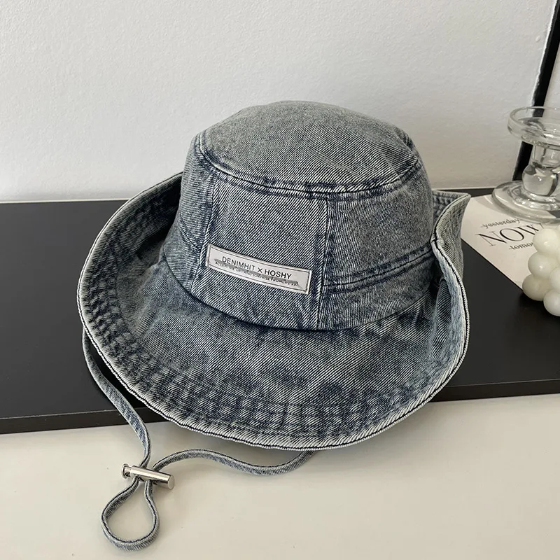 

Cowboy Hat Outdoor Sport Hiking Fishing Hat Sunshade Wide Brim Cover Breathable Sun Hat Drawstring Bucket Hat