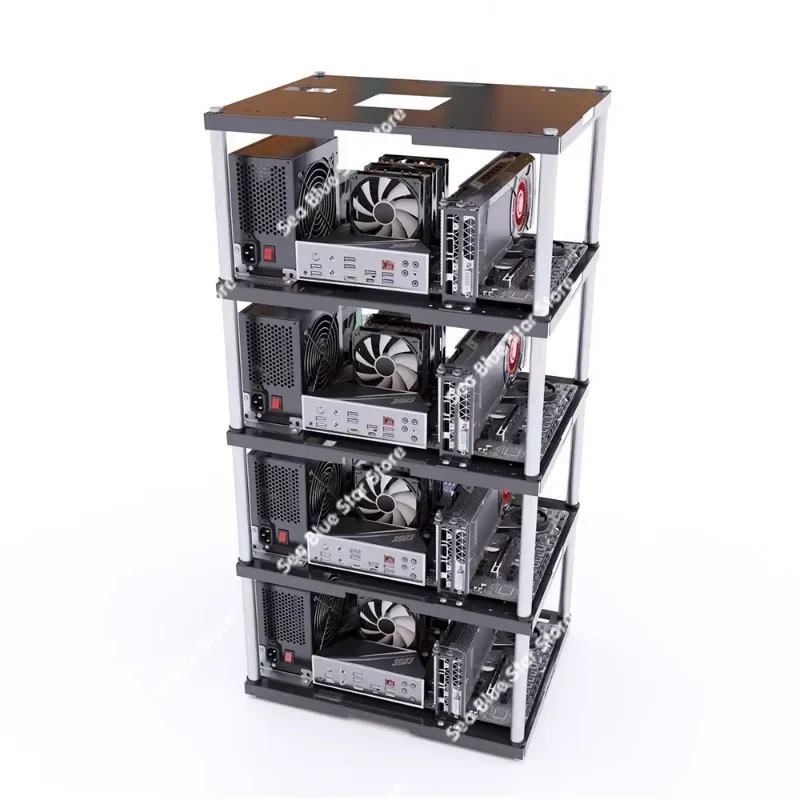 Studio dedicated chassis, support ATX MATX main board stack multi-layer, computer chassis, open bracket