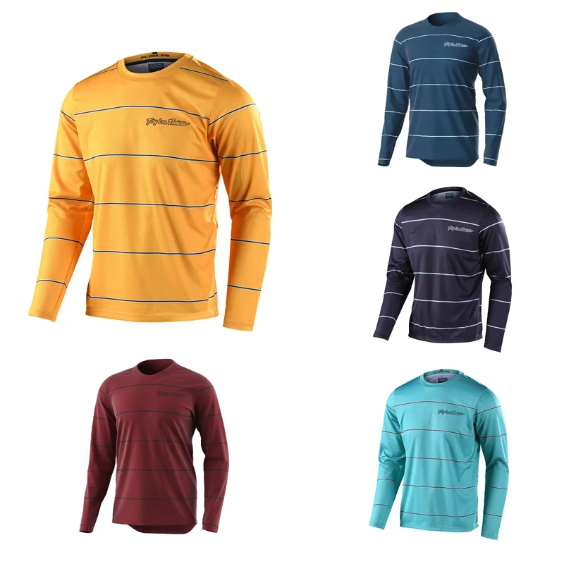 

Long Sleeve Shirts for Motocross, Multicolor Lines, Cycling Clothing, Dirt Bikes, Off-Road Riding, Mountain Bikes, DH Racing