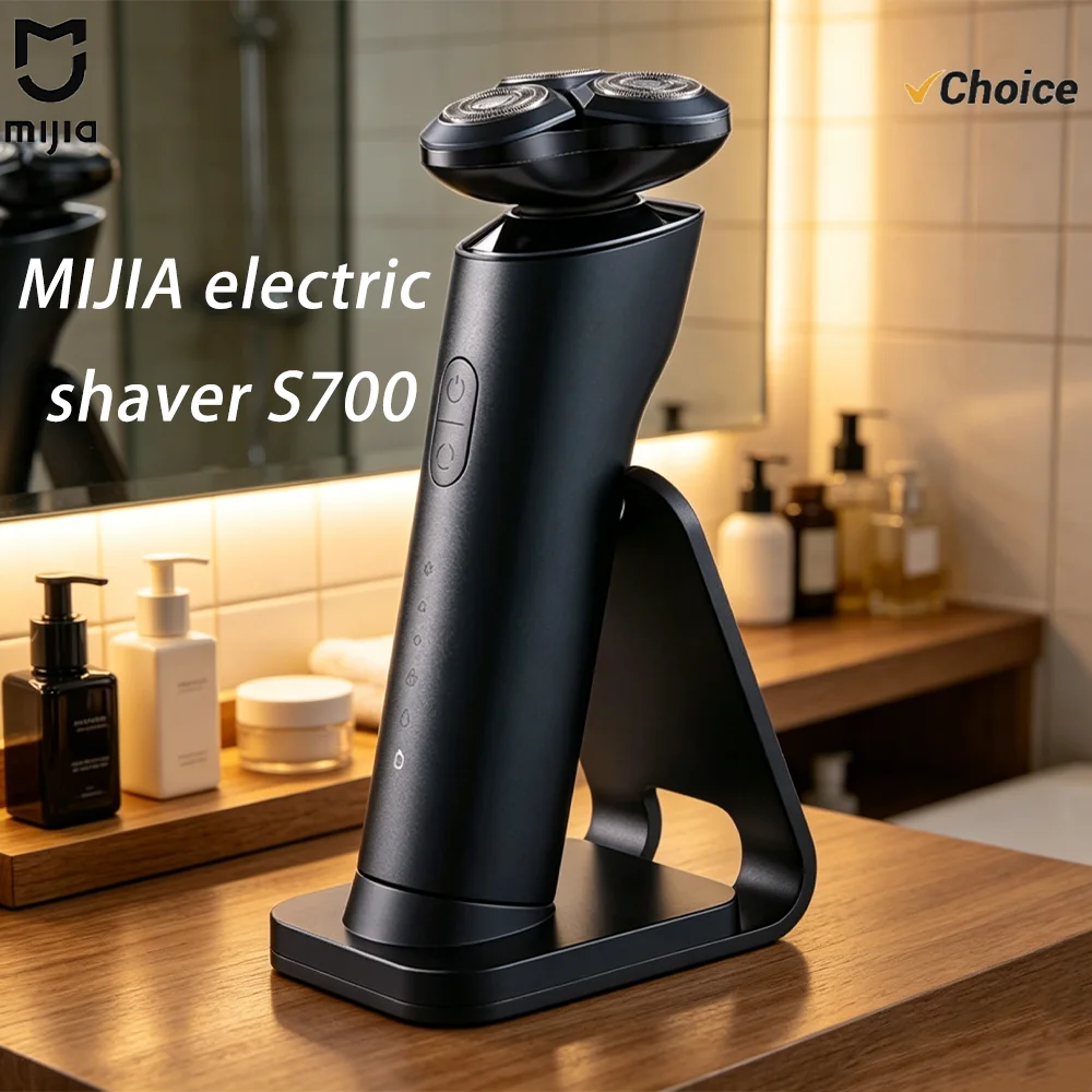 

MIJIA Electric Shaver S700 Portable Flex 3-Head Razor IPX7 Waterproof Washable Beard Trimmer with Cutter 30-Day Warranty Chinese