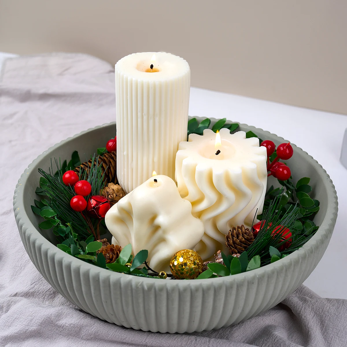 

Большая силиконовая форма для хранения в полоску, форма «сделай сам» для цветочного горшка ручной работы, штукатурка, каучуковый подсвечник, формы для литья, украшение для дома