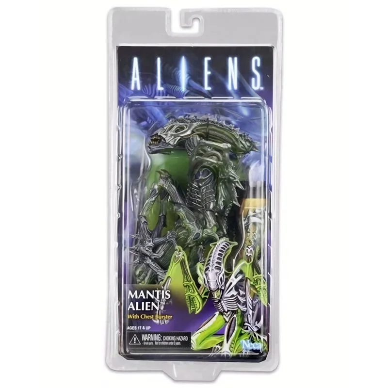 Neca Alien mive อุปกรณ์ต่อพ่วง10th คลื่นสีดำมังงะมนุษย์ต่างดาวใบหน้าตั๊กแตนตำข้าวขนาด7นิ้วสามารถทำเป็นแบบจำลองได้ด้วยมือ