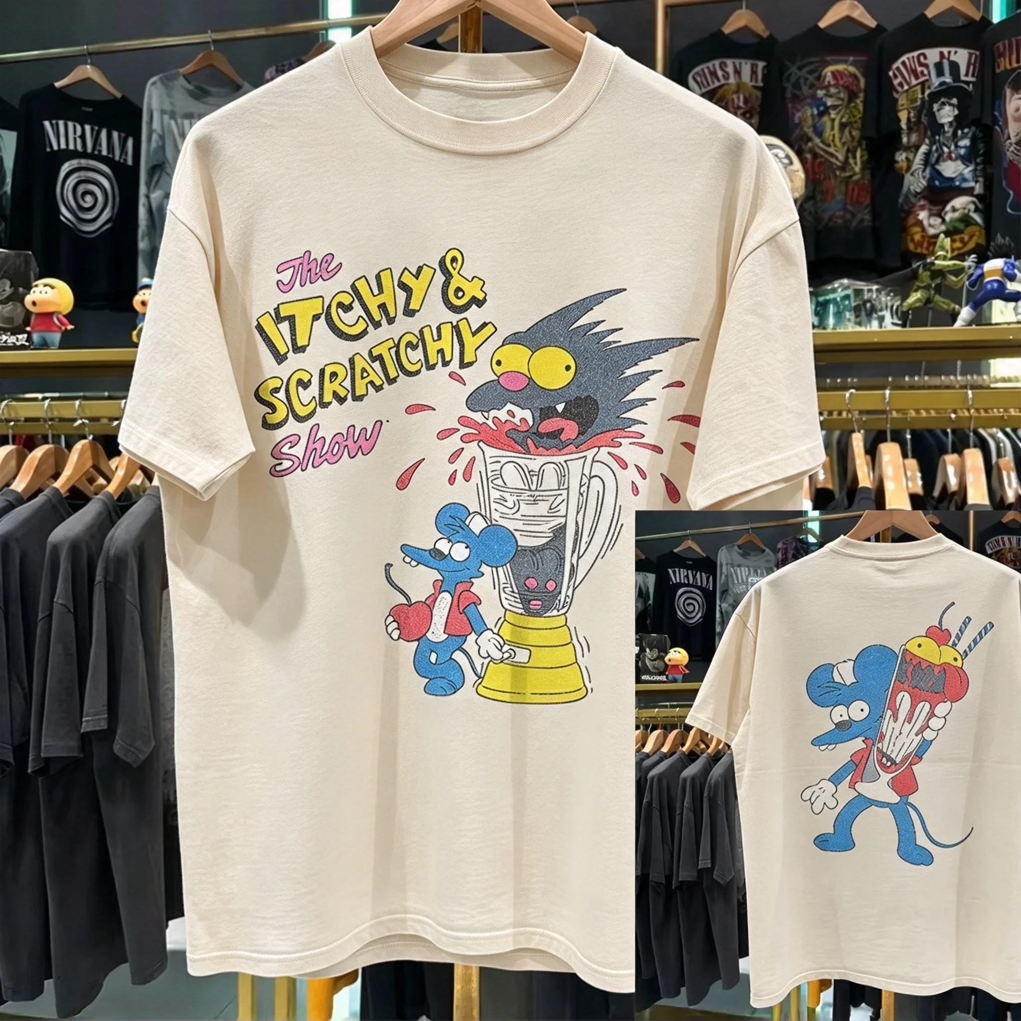 2026 Retro Cartoon Mouse Cat Graphic Crewneck Tee, Kids Adults Short Sleeve T-Shirt, Unisex Vintage Comic Casual Top