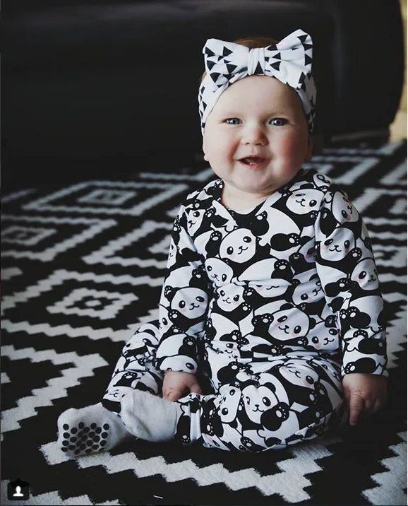 Family Matching Clothes Outfit Set Women Mother Daughter Son Baby Kids Panda Pajamas Sleepwear Pyjamas Cute Sweet Nightwear