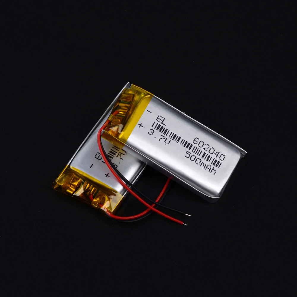 602040 500mAh Rechargeable Battery 3.7v Li Ion Po Lithium Polymer Batteries For gamepad  table lipo