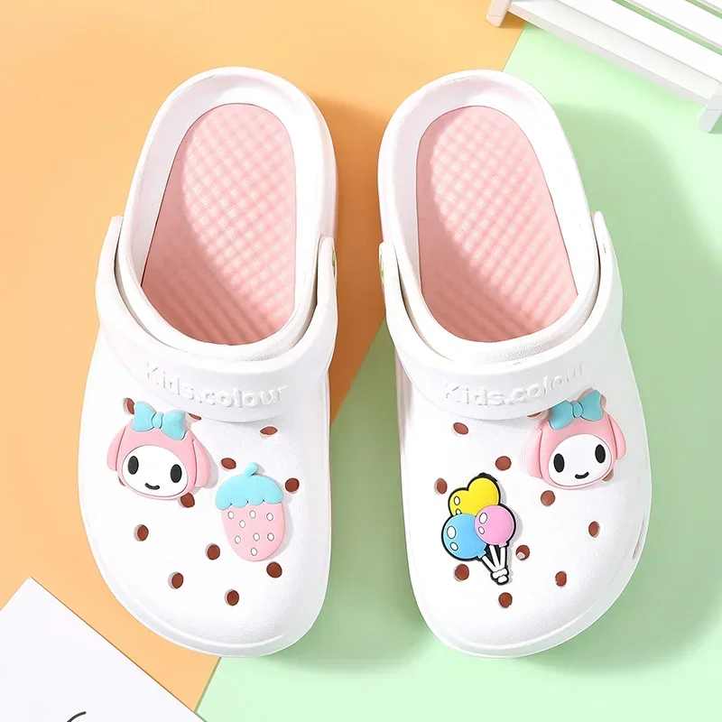 Summer Girls Clogs 2022 Children Kawai Sandals New Fashion Design EVA Beach Waterproof Water Shoes Kids Girls Platform Sandals