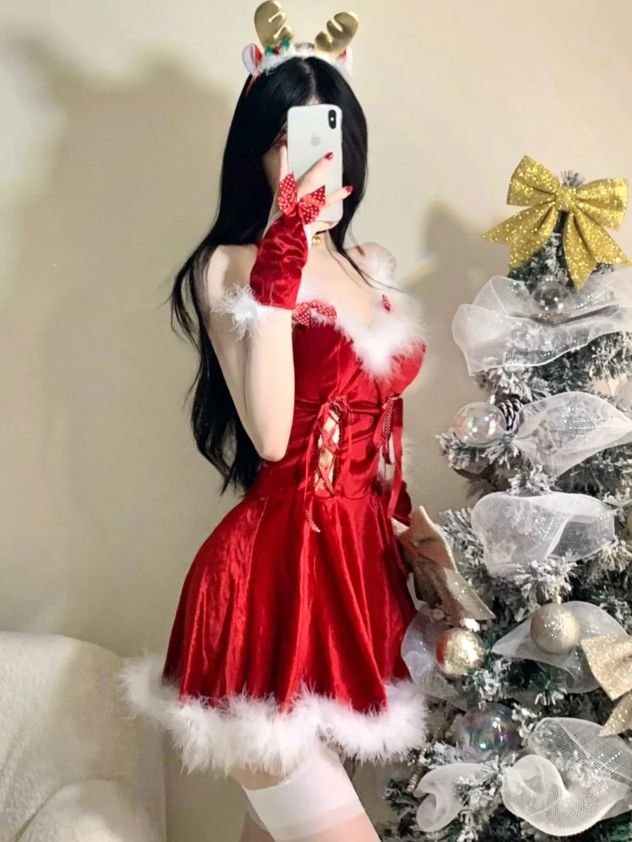 セクシーなローランプス ラビット オルム メイドセット コスプレ バニーガール 純粋な欲望 新年 鹿 シサス コスチューム 女性用衣装