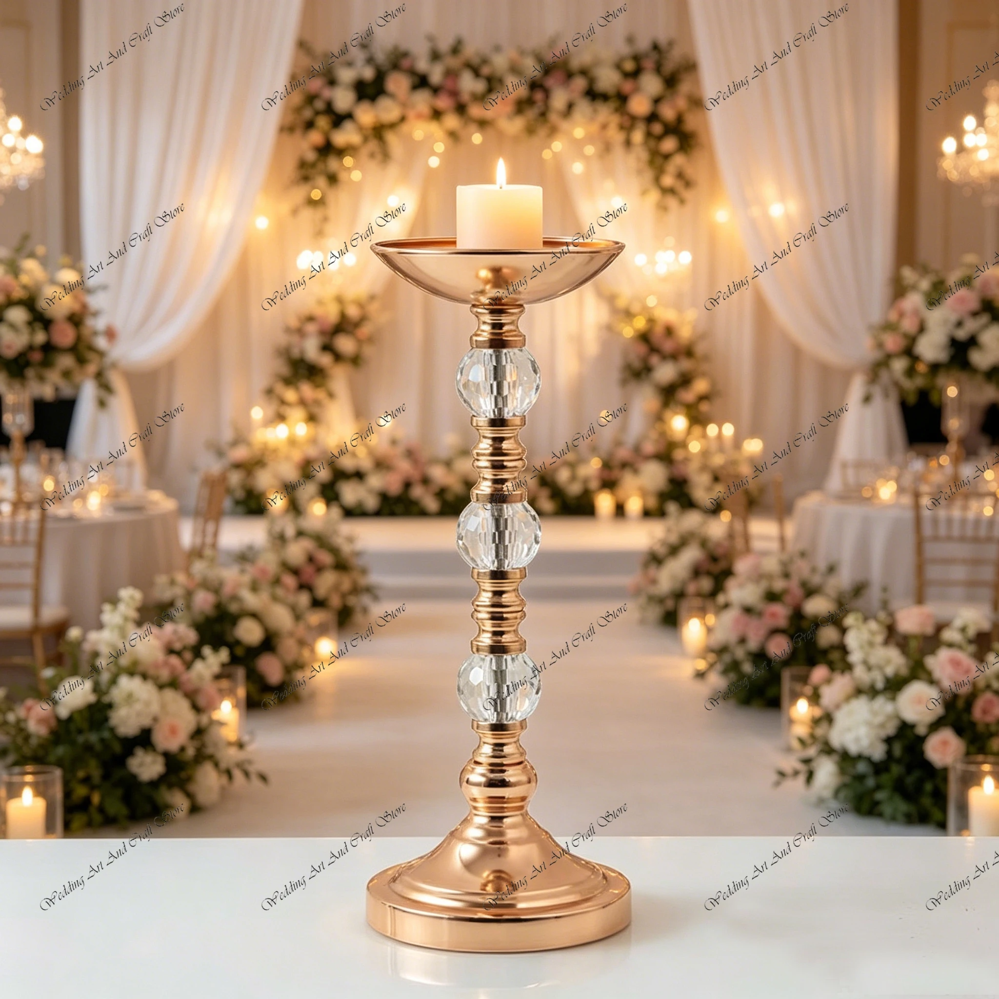 

10pcs f30 30-70cm Gold Metal Acrylic Tall Wedding Decor Pillar Stand Elegant Table Centerpiece for Event Party Wedding ivy1070