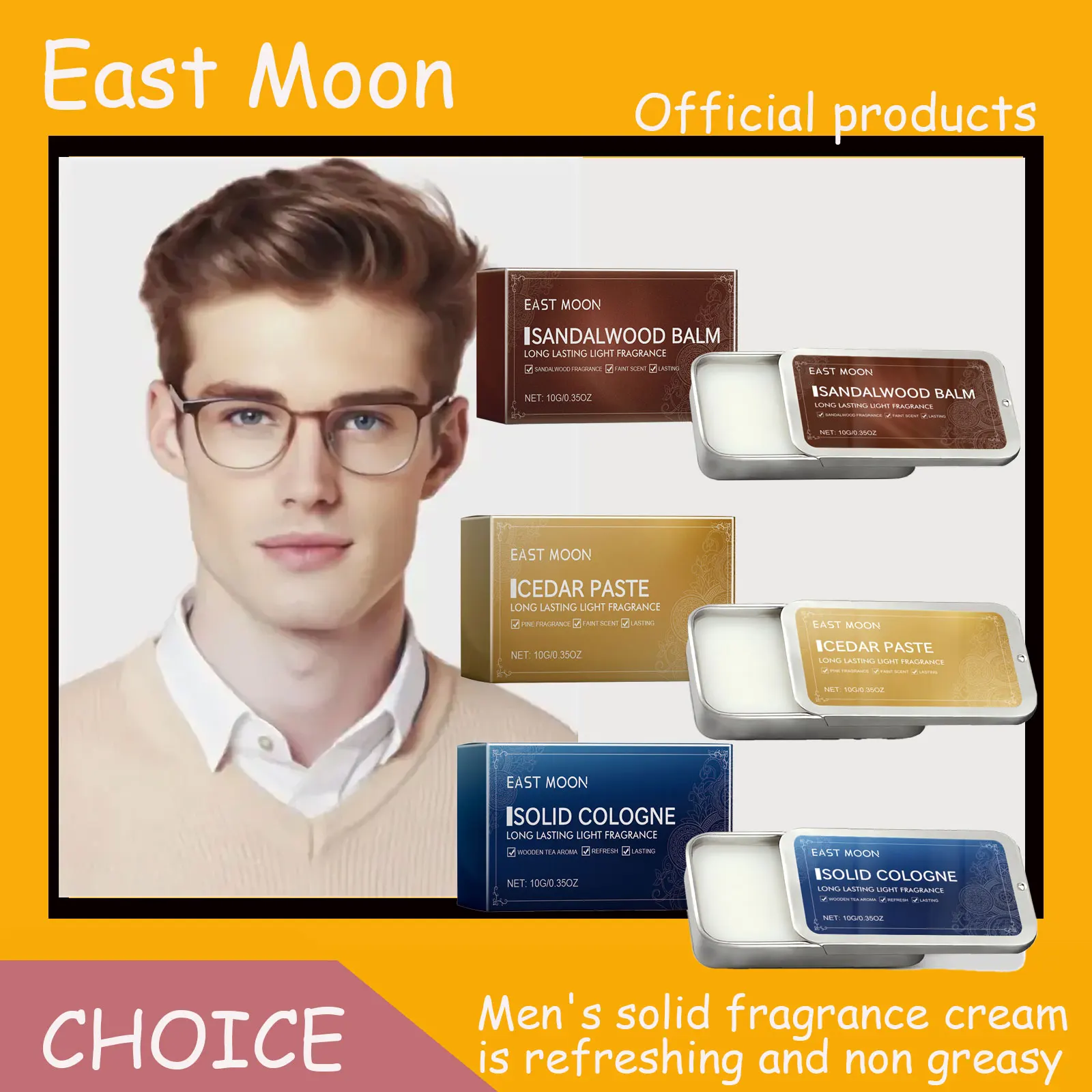 

Men's Sandalwood Fragrance Series: Lasting Fragrance, Keeping Fresh, Dating, Improving Temperament Portable Body Light Fragrance