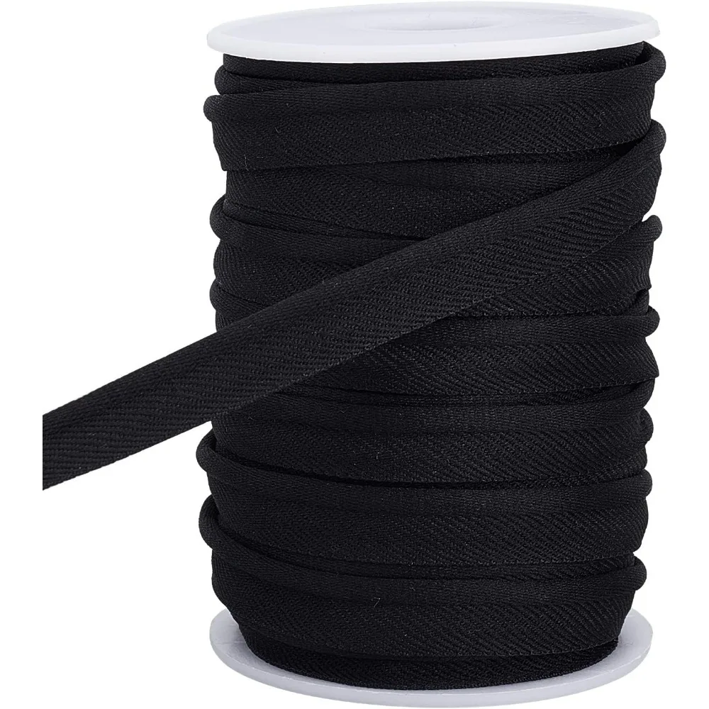 20-Yards-Spritzerbesatz mit Welting-Kordel, schwarzes Maxi-Piping-Schrägband, Lippenkordelbesatz zum Nähen und Trimmen von Gurtbändern von Kleidungsstücken