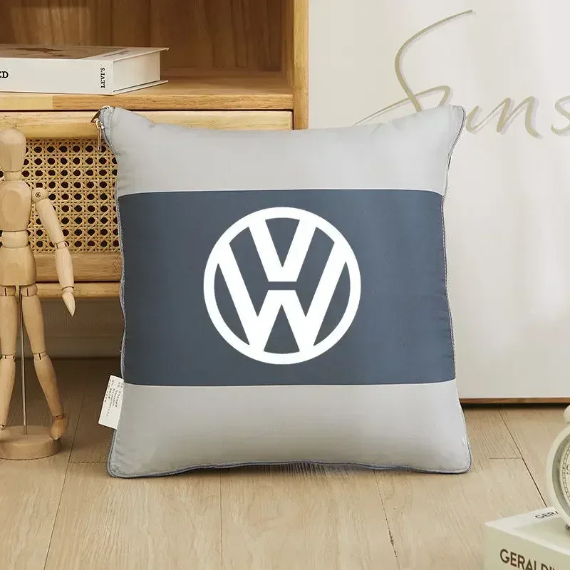 Car Seat Cushion Quilt Blankets Throw Pillow Two-in-one for Volkswagen Golf Passat Jetta Touareg Tiguan Polo Bora Beetle Caddy