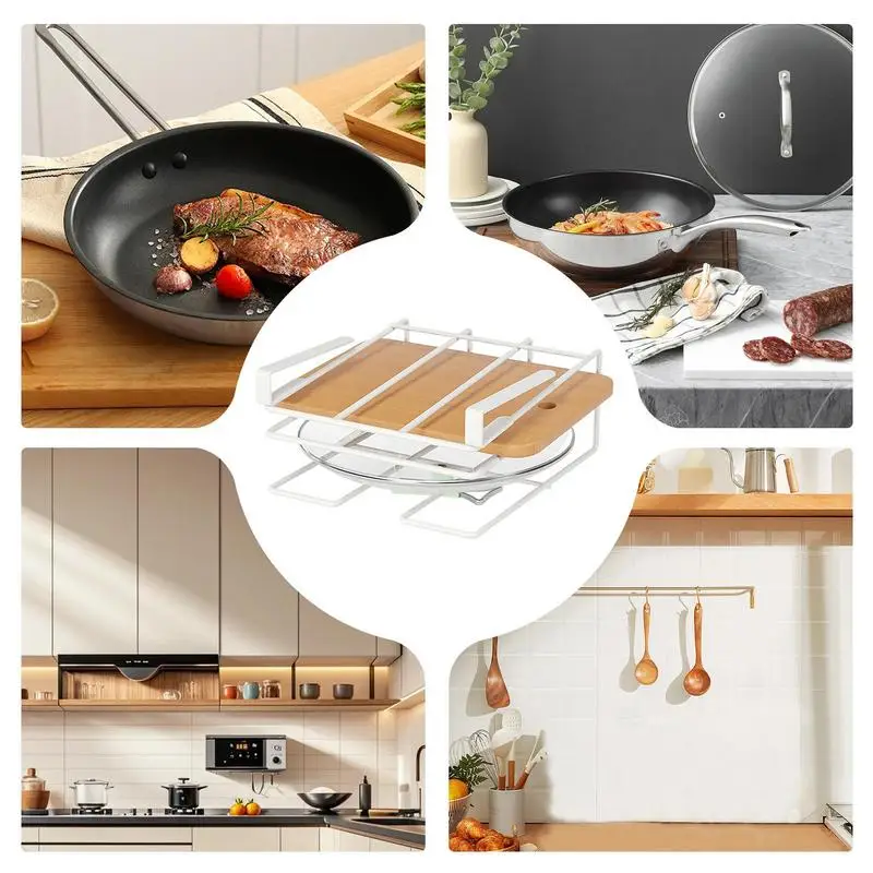 

Держатель для крышки кастрюли, подставка для сушки под шкафом, держатель для кастрюли и сковороды, стойка для кухонной духовки, плиты, кладовой, ящика, варежки, ложки, посуда