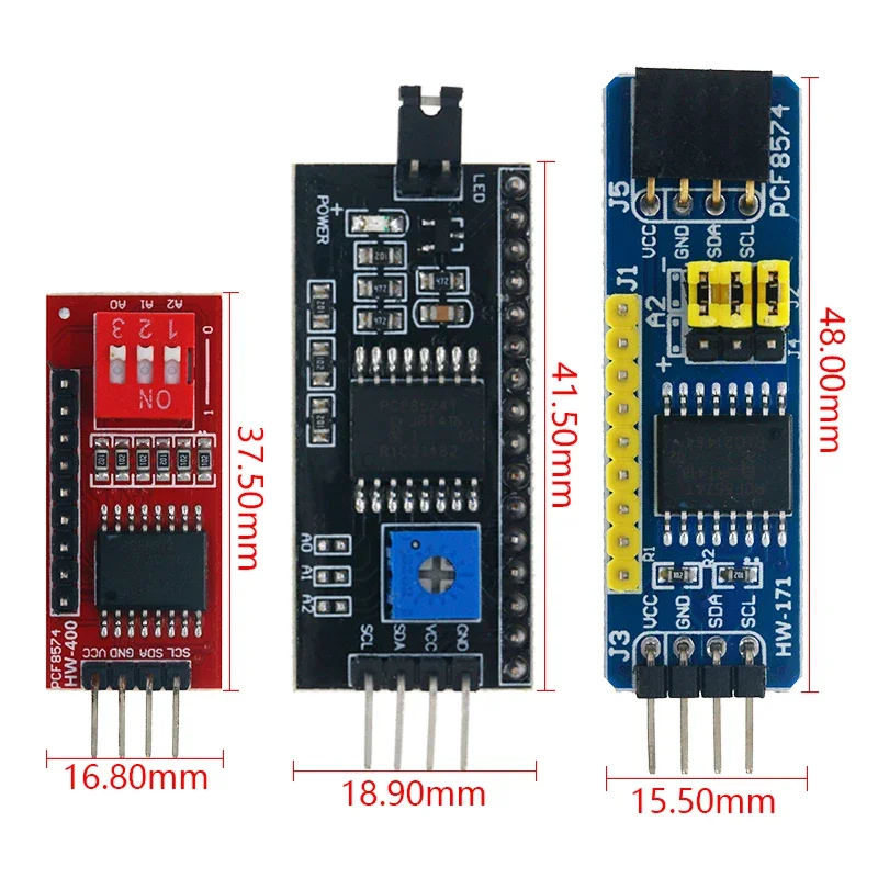 PCF8574 PCF8574T I/O For IIC I2C TWI SPI Serial Interface Board Port LCD1602 LCD2004 Adapter Plate LCD Adapter Converter Module