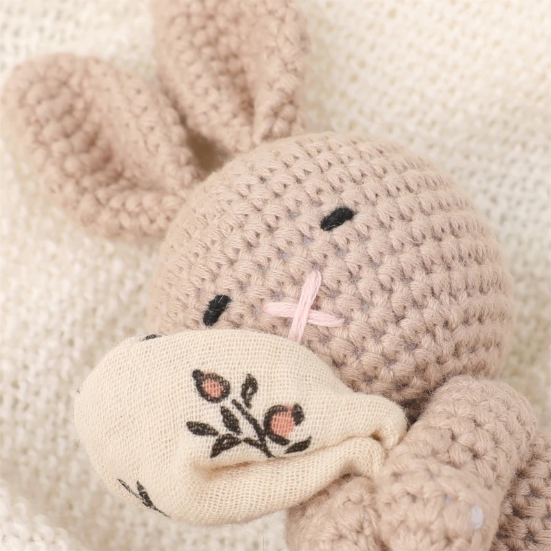 Toalla calmante para bebé, paño para eructar animales dibujos animados, juguete reconfortante que ayuda a calmar y para